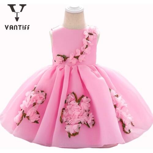 Organza Baby Fancy Princess Dress Flower Child Wedding Dress Puffy Princess Dresses Birthday Party Skirt Beauty Wedding Dress
