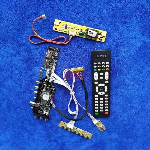 Fit TX38D88VC1GAA/TX38D88VC1GAB 2CCFL 1024*768 LCD matrix drive board LVDS 30 Pin KIT DVB Signal Digital HDMI-compatible USB VGA