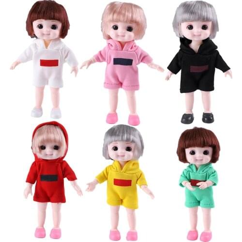 Moveable Jointed 16cm Dolls Toys Lovely Baby Doll Nude Women Body Fashion Dolls Toy For Girls Gift Dress Up Normal Skin