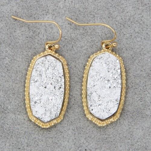 Oval Resin Simple Pendant Earrings Women Birthday Party Wedding Bridesmaid Gifts Fahsion Jewelry Long Earring Statement Earrings