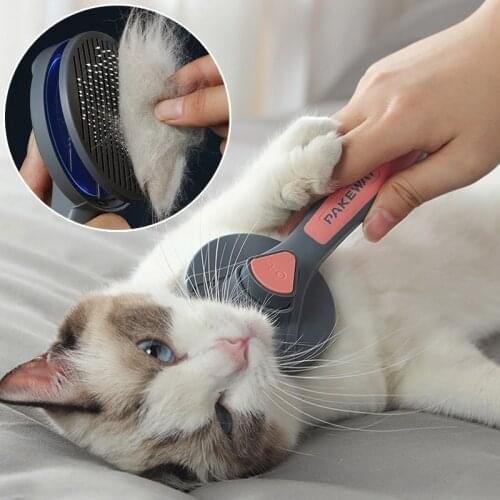 Pet Comb for Dogs Cat Grooming Toll Automatic Hair Brush Remover Cat Hair Shedding Comb Dog Beauty Cleaning Comb Pet Products