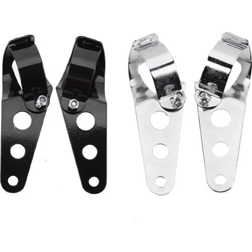 28-43mm Adjustable Motorcycle Headlight Mount Brackets Fork For Motorcycle Chopper Cafe Racer Aluminum Black or Silver