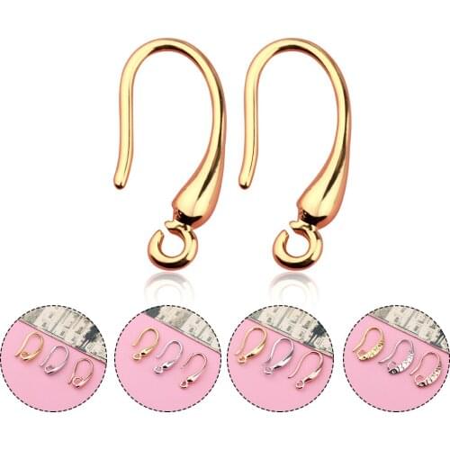 Hand DIY Earhook Accessories Earring High Grade Electroplating Color Retaining Jewelry Copper Classic Horn Crosses
