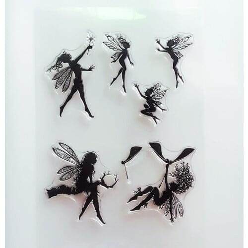 YLCS281 Angel Silicone Clear Stamps For Scrapbooking DIY Album Paper Cards Making Decoration Embossing Card Rubber Stamp 11x16cm