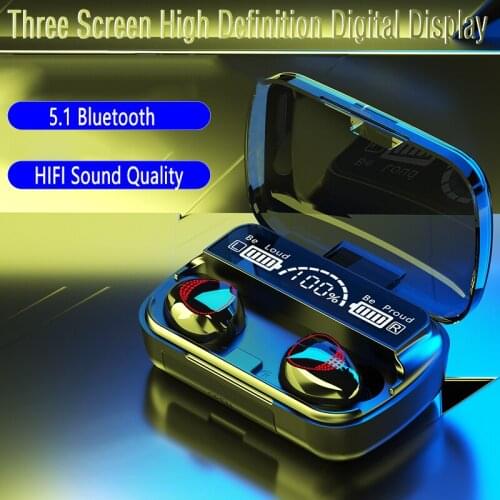 ZUIDID Bluetooth 5.1Headphone Sports Waterproof Wireless Earphone Touch Control Earbuds With Microphone Noise Reduction Headsets