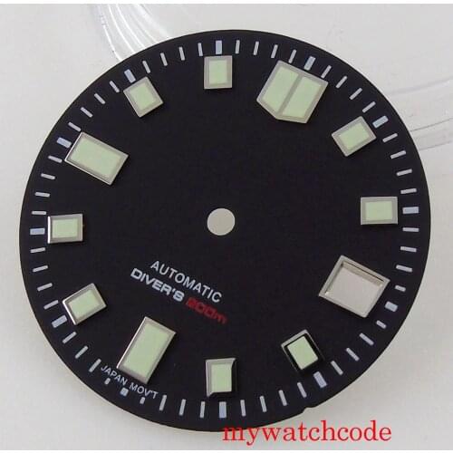 Sterile 29mm watch Dial Repair Replacement For Jpan NH35 NH36 AUtomatic Movement Luminous Marks With Date Window
