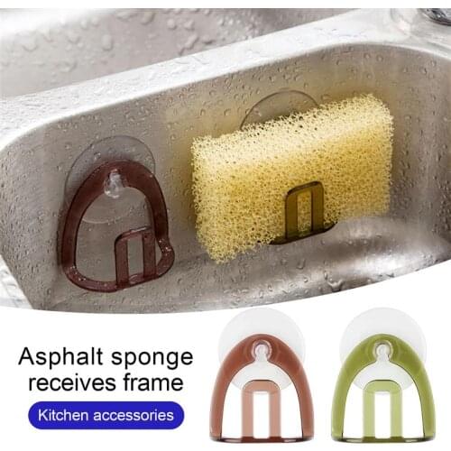 Cocina Sink Drain Rack Suction Cup Sponge Storage Holder Kitchen Sink Soap Drainer Organizer Kitchen Accessories Home Appliance