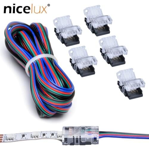 5pcs 2/3/4/5/6pin LED Strip to Wire Connector Waterproof IP65 / Non-waterproof with 3 meters 20/22AWG LED Extension Wire for DIY