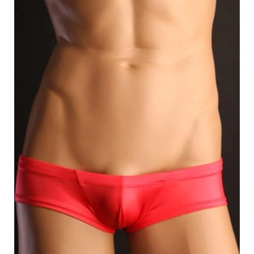 Mini Sexy Mens Boxer Briefs Translucent Gay Men Fashion Underwear Hot Erotic Lingerie Low Waist Breathable Bikini Briefs 2021