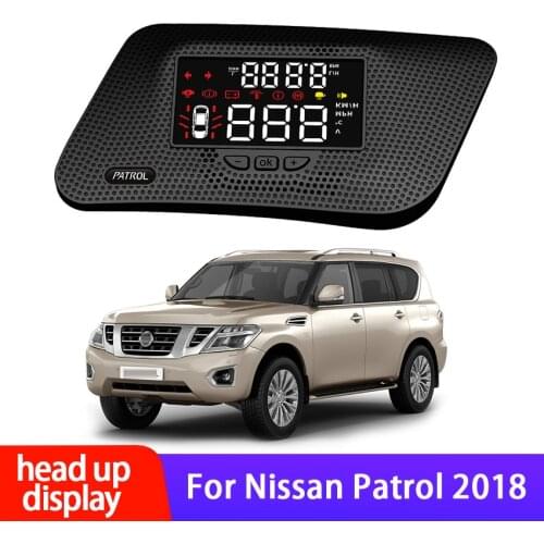 High quality Car HUD Head-Up Display for Nissan Patrol 2018 OBD HD projector Patrol Y62 Safe Driving Screen Easy to install