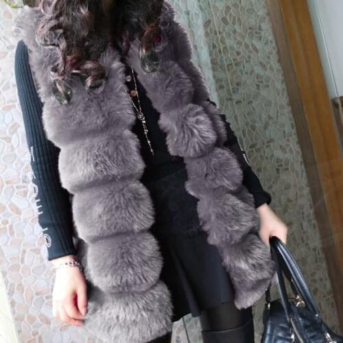 Women Vest Fax Fur Sleeveless Coat Solid Female Vest Streetwear Womens Clothing Casual Coat Vest Cardigan for Women