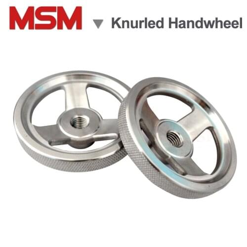 1PC Stainless Steel Knurled Handwheel Three Spokes Round Non-slip Wheels For Milling Machine Lathe CNC Diameter 60/80/100mm