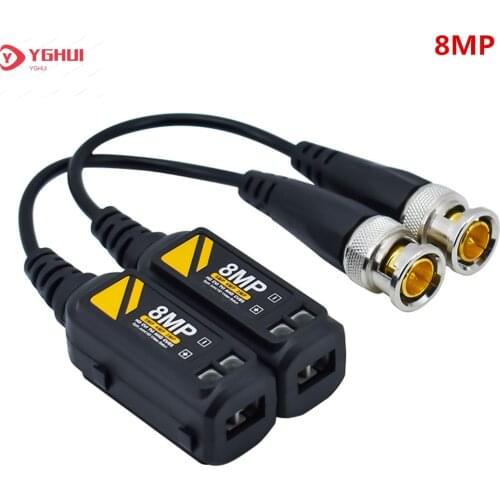 10 Pairs AHD/CVI/TVI 8MP Twisted BNC CCTV Video Balun Passive Transceivers UTP Balun Cat5 UTP Video Balun UP To 3000ft Range