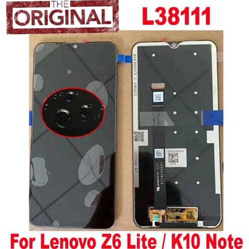 100% Original New LCD Display Touch Panel Screen Digitizer Assembly Sensor + Frame For Lenovo Z6 Lite L38111 K10 Note Pantalla