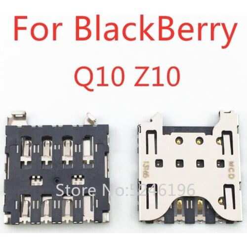 2-10pcs Sim Card Reader Tray Socket connector Slot Holder For BlackBerry Grand Prime Q10 Z10 Phone