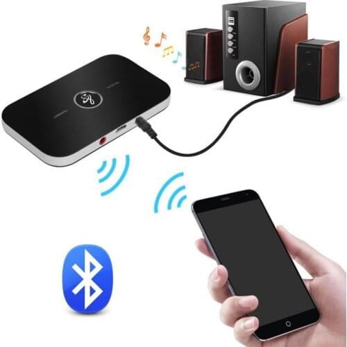 2 In 1 B6 Bluetooth 5.0 Transmitter Receiver Wireless Audio Adapter for PC TV Headphone Car 3.5mm Music Receiver Sender