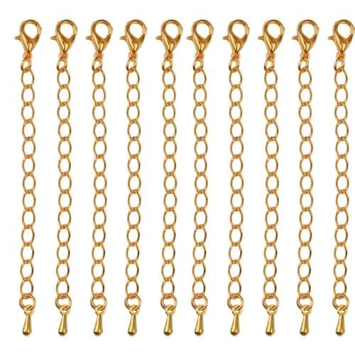 20pcs Silver Gold Alloy Necklace Bracelet Extender Chain Jewelry Extenders