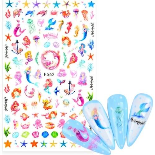 2021 NEW Arrivals Nail Sticker Starfish Shell Mermaid DIY Decals Design Manicures Decorations Accessories For Nail Art