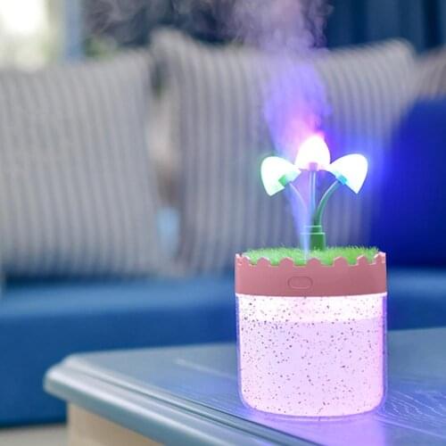 300ml Portable Air Humidifier USB Rechargeable Aromatherapy Diffuser Essential Oil Mist Maker with 7 Color Light for Home Office