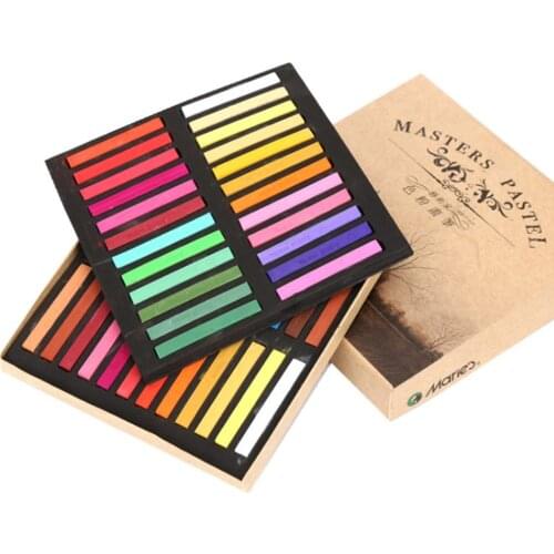 48 Colors Assorted Colors Soft Chalk Pastels Set Toner Hair Dye Stick Pastels Kit Kids Paints Drawing