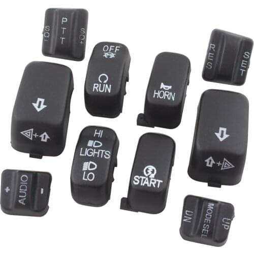 Motorcycle Handlebar Control Accessories Black Switch Caps Cover For Harley Touring Electra Street Road Glide FLHT FLTR FLHTK
