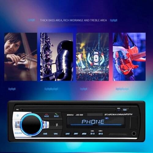 1DIN In-Dash Car Radios Stereo Remote Control Digital Bluetooth Audio Music Stereo 12V Car Radio Mp3 Player USB/SD/AUX-IN