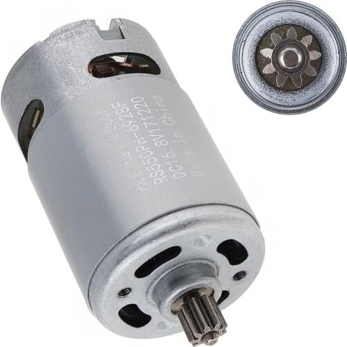 RS550 DC Motor 12V 16.8V 21V 25V 19500 RPM DC Motor Two-speed 9/ 12 Teeth High Torque Gear Box for Electric Drill/Screwdriver