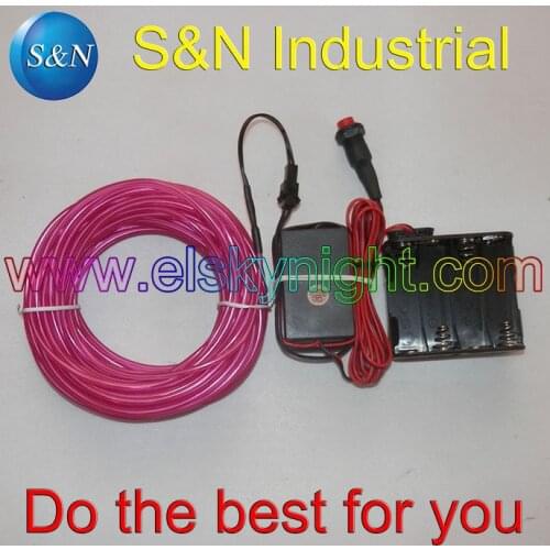 Purple 15M EL Wire with professional tron dance (on/off) El inverter for Christmas decoration or tron dance show free shipping