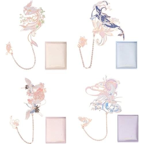 Delicate Hollow Chinese Style Paper Book Mark Light Weight Retro Vintage Metal Elegant Bookmark for students Reading