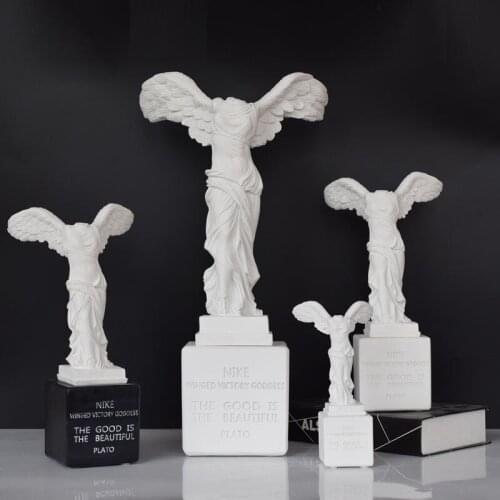 CREATIVE GREEK GODDESS VICTORY SCULPTURE GYPSUM RESIN DESKTOP RETRO DECORATION CRAFTS EUROPEAN NEW MURALS FURNISHING ACCESSORIES