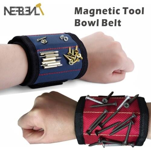 Woodworking Magnetic Wristband Portable Tool Bag Electrician Wrist Tool Belt Screws Nails Drill Bits Holder Repair Tools
