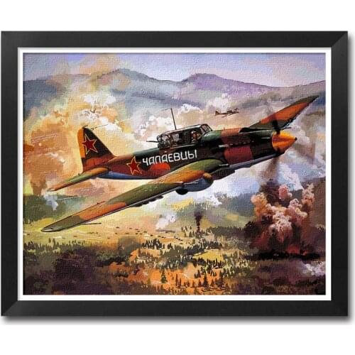 MaHuaf-A1400 World War II Tank painting by numbers on canvas hand painted DIY oil digital paint by number for living room decor