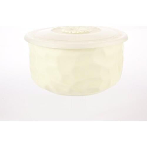 550ML Refrigerated Sealed Food Salad Bowl Sunflower Fresh-keeping Bowl Sealed Household Ceramic Bowl with Lid Kitchen Supplies