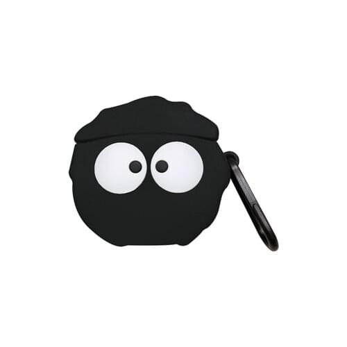 Cartoon Headset case For Baseus W04 Pro TWS 5.0 True Headphones case Black charcoal cute W04 Silicone Protection Case fundas