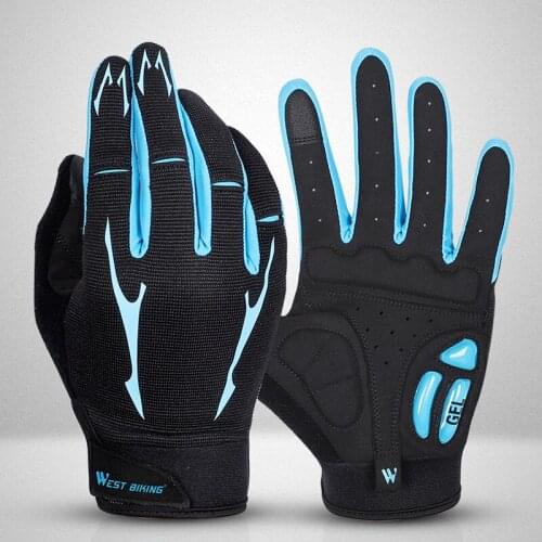 Men Women Bicycle Riding Gloves Outdoor Touch Screen Bicycle Full finger Gloves Portable Gel Mats Anti-Slip Shock-Absorbing