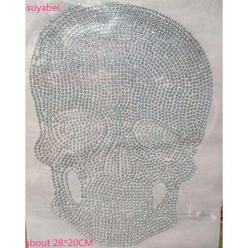 Big smile skull strass sticker hot fix rhinestone motif designs designs iron on transfer iron on rhinestone transfer designs