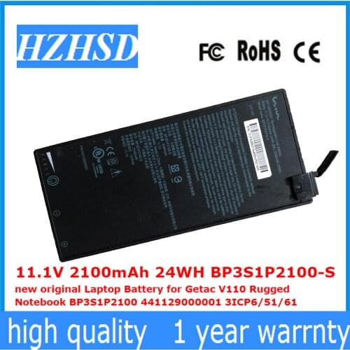 11.1V 2100mAh 24WH BP3S1P2100-S new original Laptop Battery for Getac V110 Rugged Notebook BP3S1P2100 441129000001 3ICP6/51/61