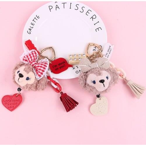 Disney Popular Duffy Keychain Shelly Bear Shelliemay Key Chain Cute Cartoon Car Keyring Pendant