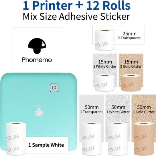 Phomemo M02 Pro Portable Mini Black White Photo Printer Bluetooth Inkless Pocket Printer Wireless Picture Mobile Thermal Printer