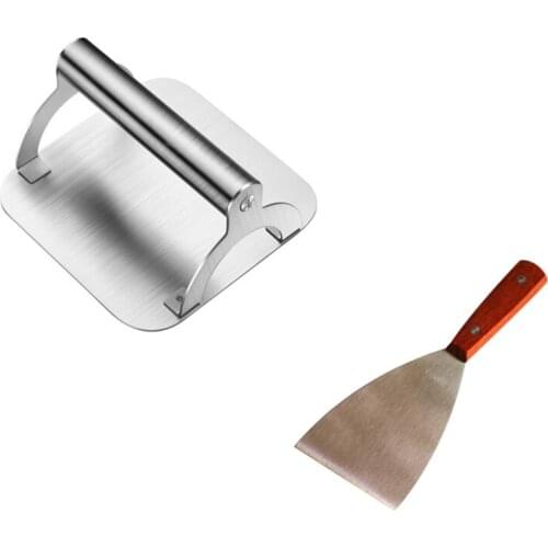 Burger Press,Stainless Steel Grill Press With Spatula For Cooking Smashed Burger,Bacon On Griddles And Flat Grills