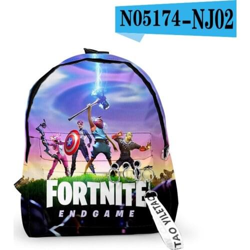 Fortnite Brown Black Backpack Men and Women Fashion Trend Student Teens School Bag Fortress Night Children Shchoolbag Stationery