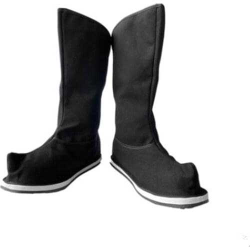 Black warrior boots for adults ancient dynasty shoes historical clothing accessories swordsman soldier officer cosplay