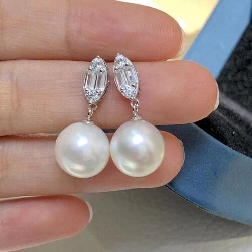 Charm 925 Sterling Silver Earrings Findings Settings Base Mountings Parts for Pearls Agate Crystal Stones Jade 5pairs/lot