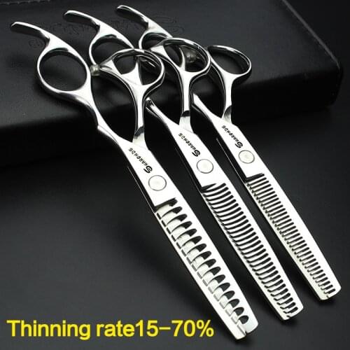 Sharonds 6.0 inch hair cut thin scissors fish bone hair scissors hairdresser barber scissors 20% -70% to hair volume