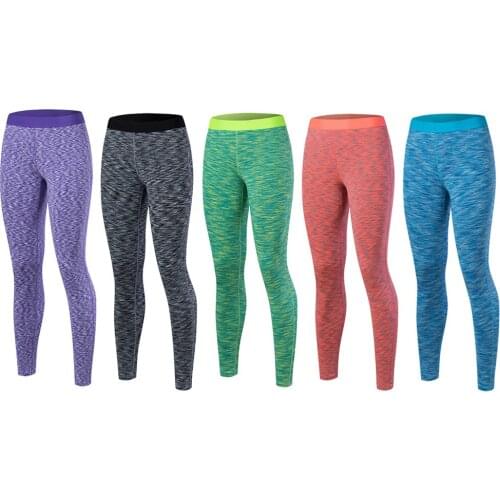 Yoga Fitness Pants Exercise Running Quick Dry Woman Elastic Trousers Leggings Slim Compression Pants Hips Push Up