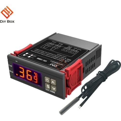STC-1000 Two Relay Output LED Digital Temperature Controller Thermostat Incubator Temp Sensor Control Switch AC 110V 220V 10A