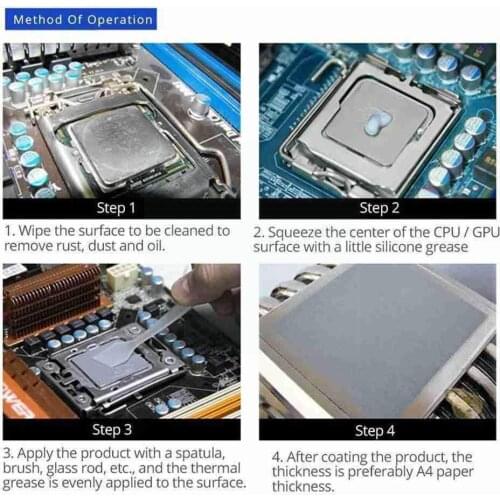 Cpu Thermal Paste Syringe Cpu Thermal Conductive Paste Heat Silicone Dissipation Grease Silicone Plaster Paste J2J6