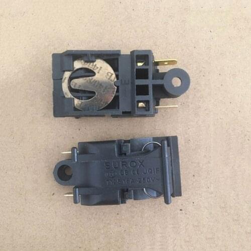 2pcs Thermostat Switch T125 250V 16A Steam Electric Kettle Parts 20 degree black High Power 46*21mm