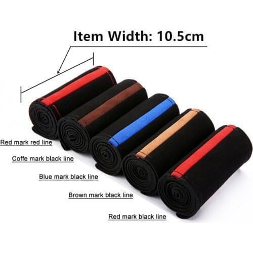 Unique New Suede Material Car Steering Wheel Cover Size 35-37cm For VW Skoda Chevrolet Ford Nissan etc