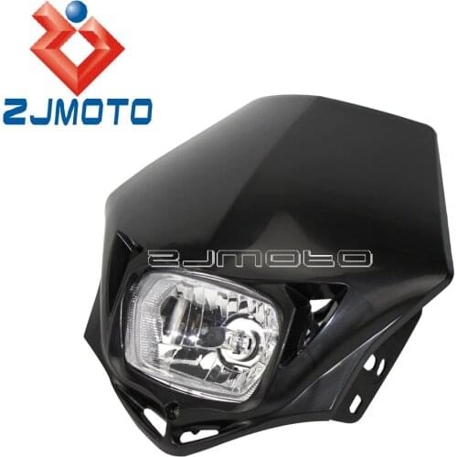 Universal Motocross Enduro 35W Headlight Fairing For Kawasaki Honda Yamaha Suzuki XT YZ EXC XC Dirt Pit Bike Headlight Mask
